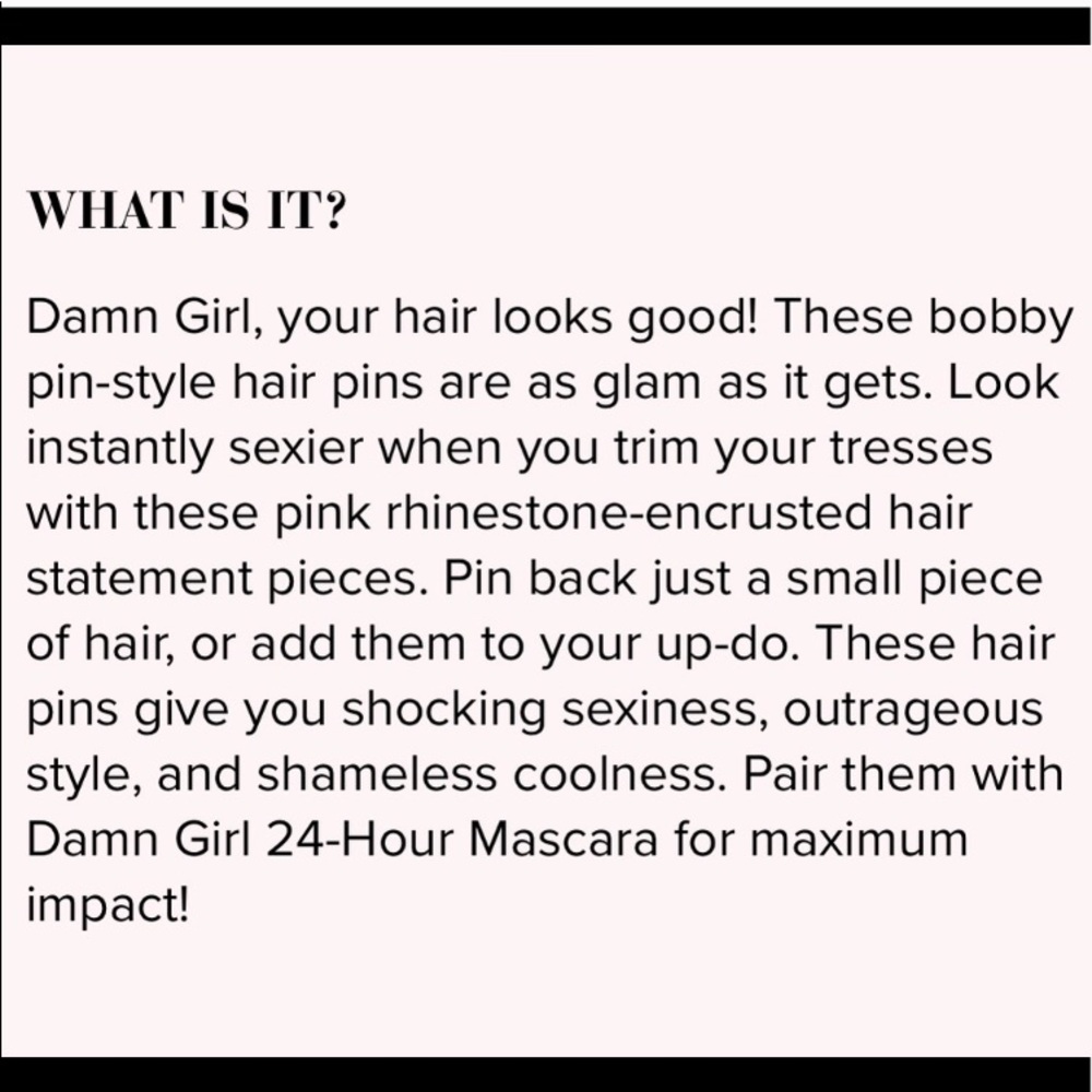DAMN GIRL! Mascara & Free Sparkly Hairpin - Picture 10 of 10